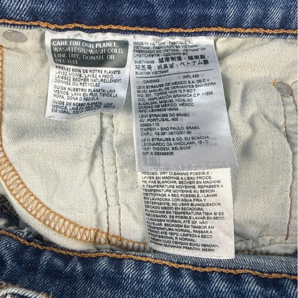 Levi's Jeans Mens 36x34 505 Regular Fit Blue Medium Wash EUC